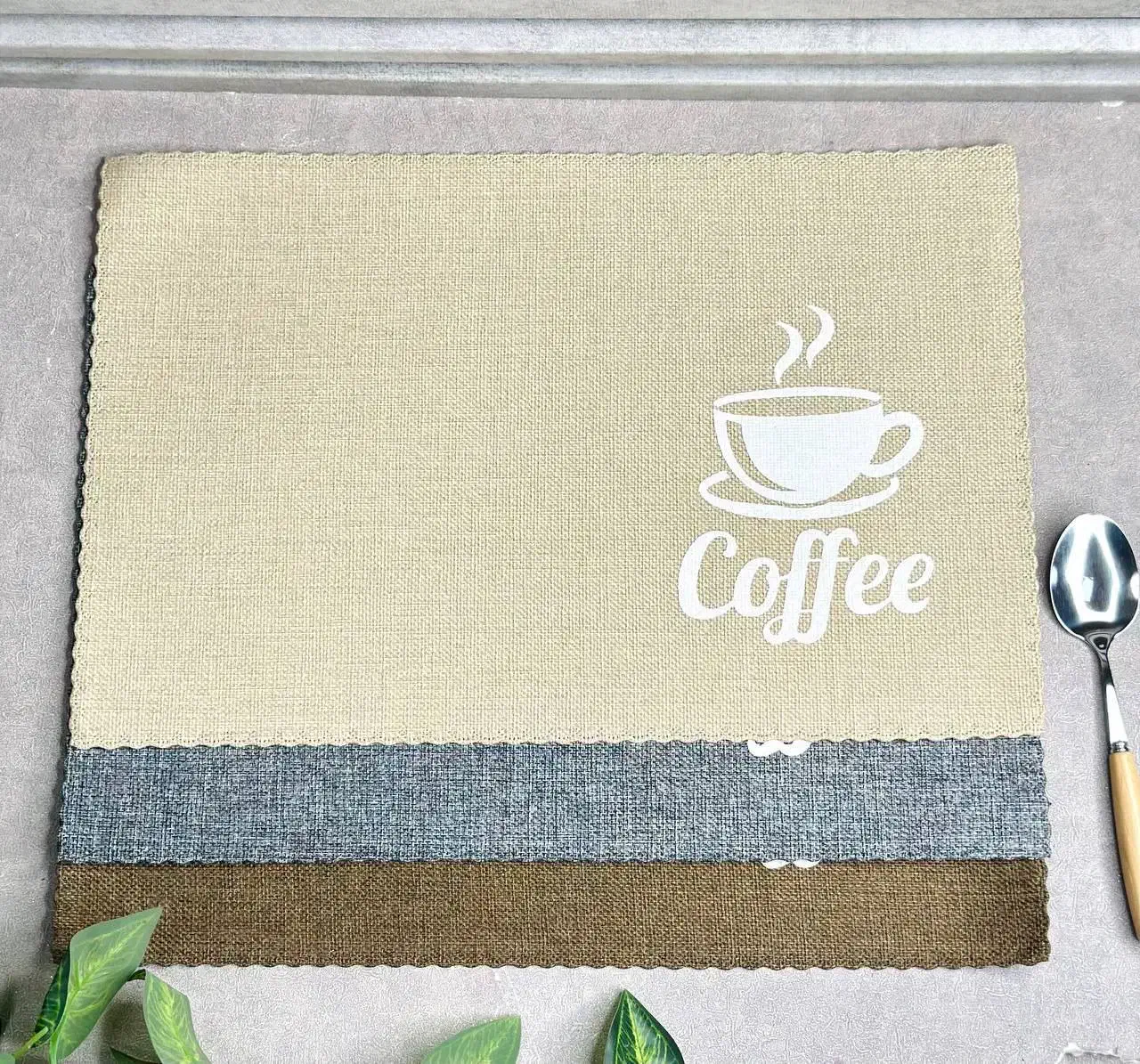 زیر بشقابی نسوز کنفی و PVC طرحدار|پرده، رانر، رومیزی|سیرجان, |دیوار