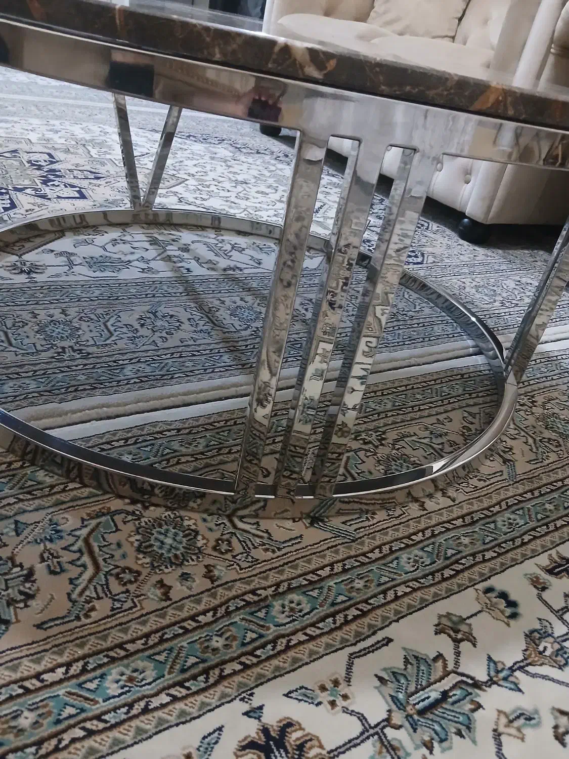 میز جلو مبلی تمام استیل رویه سنگ|مبلمان خانگی و میز عسلی|رودهن, |دیوار