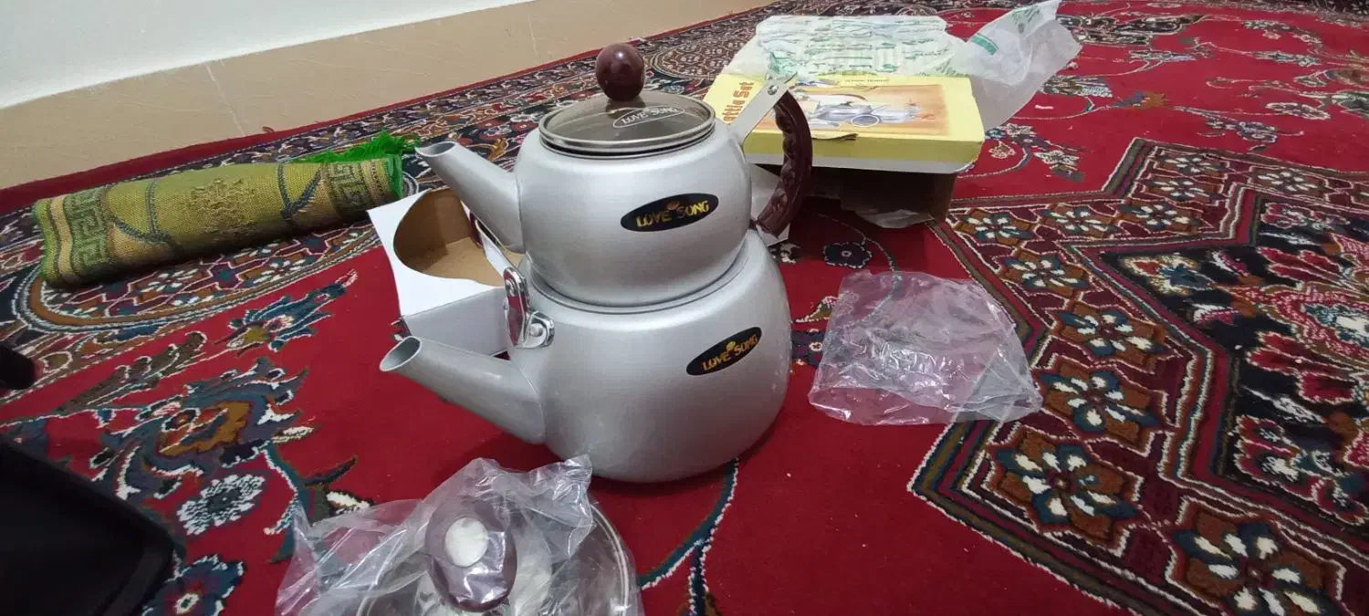 کتری قوری با قندون نو نو|قوری، کتری، قهوه‌ساز دستی|قزوین, |دیوار