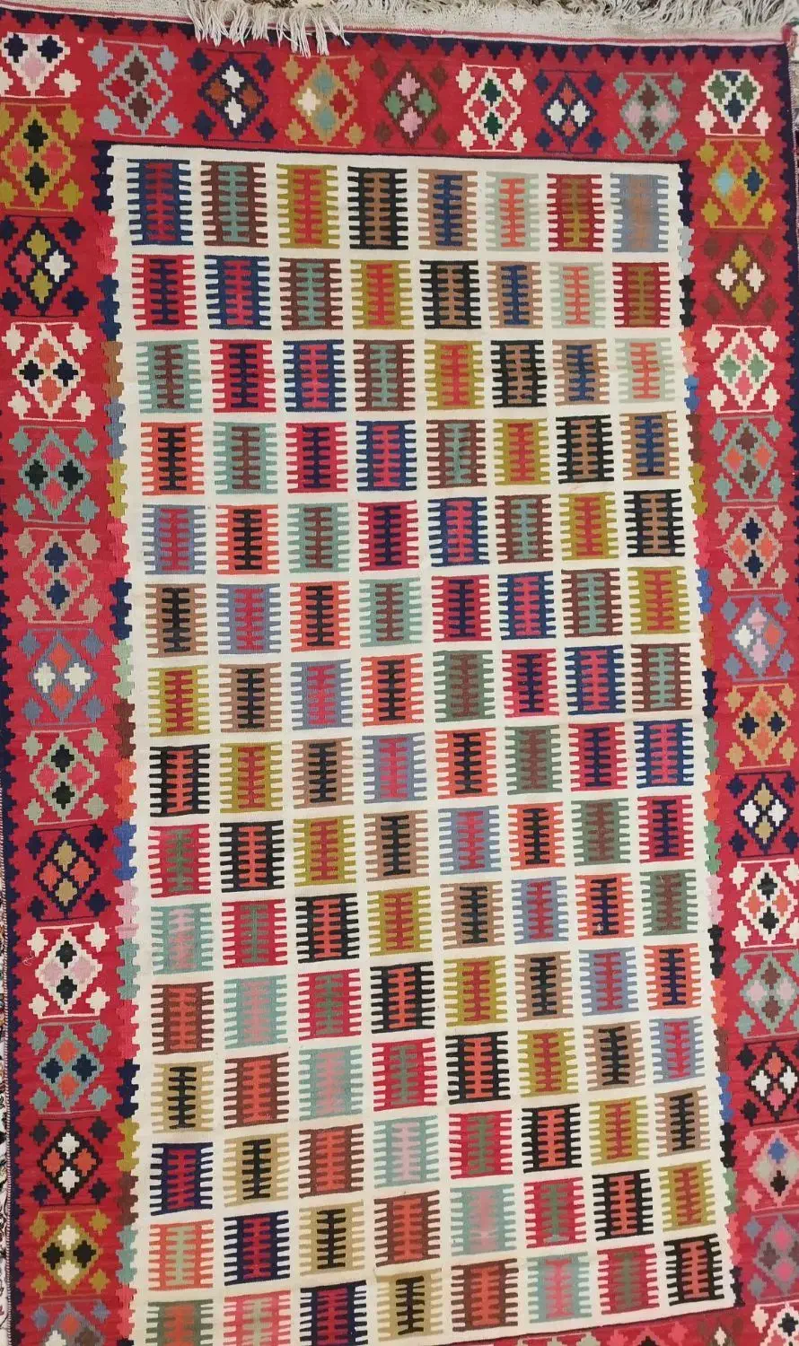 گلیم/جاجیم سایز ۱/۵ در ۲/۵ طرح شانه|گلیم، جاجیم، گبه|صدرا-فارس, فاز ۱|دیوار