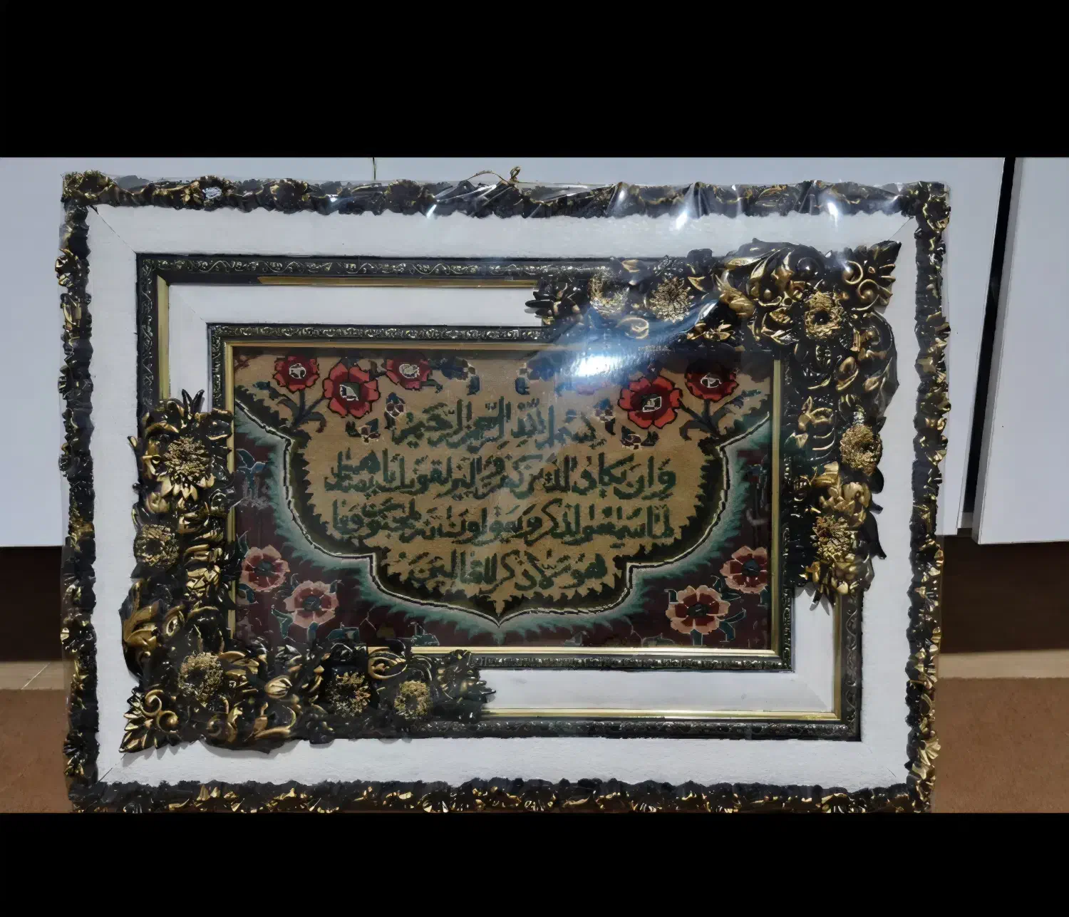 تابلو فرش دستبافت قدیمی با تابلو|تابلو فرش|خوی, |دیوار