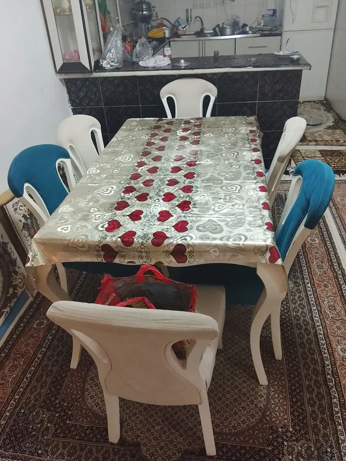 میز غذاخوری 6نفره|میز و صندلی غذاخوری|ایجرود, |دیوار