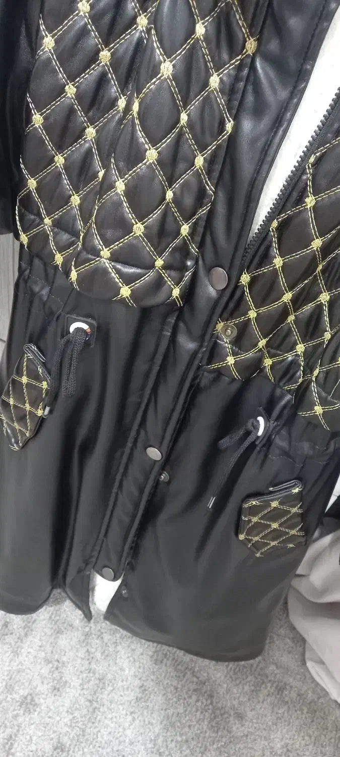 کاپشن چرم کلاه خز|لباس|بهارستان, |دیوار