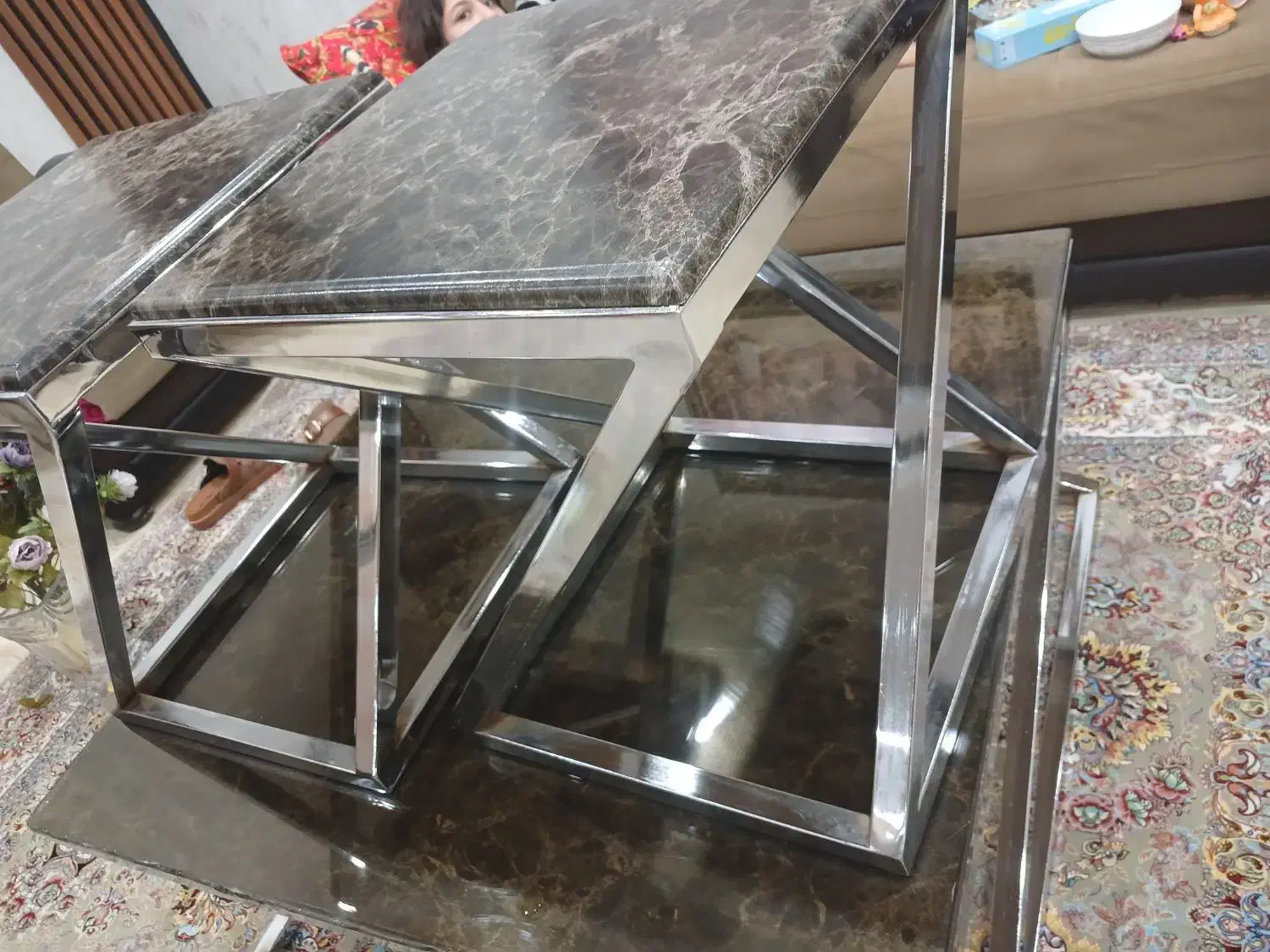 جلومبلی وعسلی استیل|مبلمان خانگی و میز عسلی|قرچک, باقرآباد|دیوار