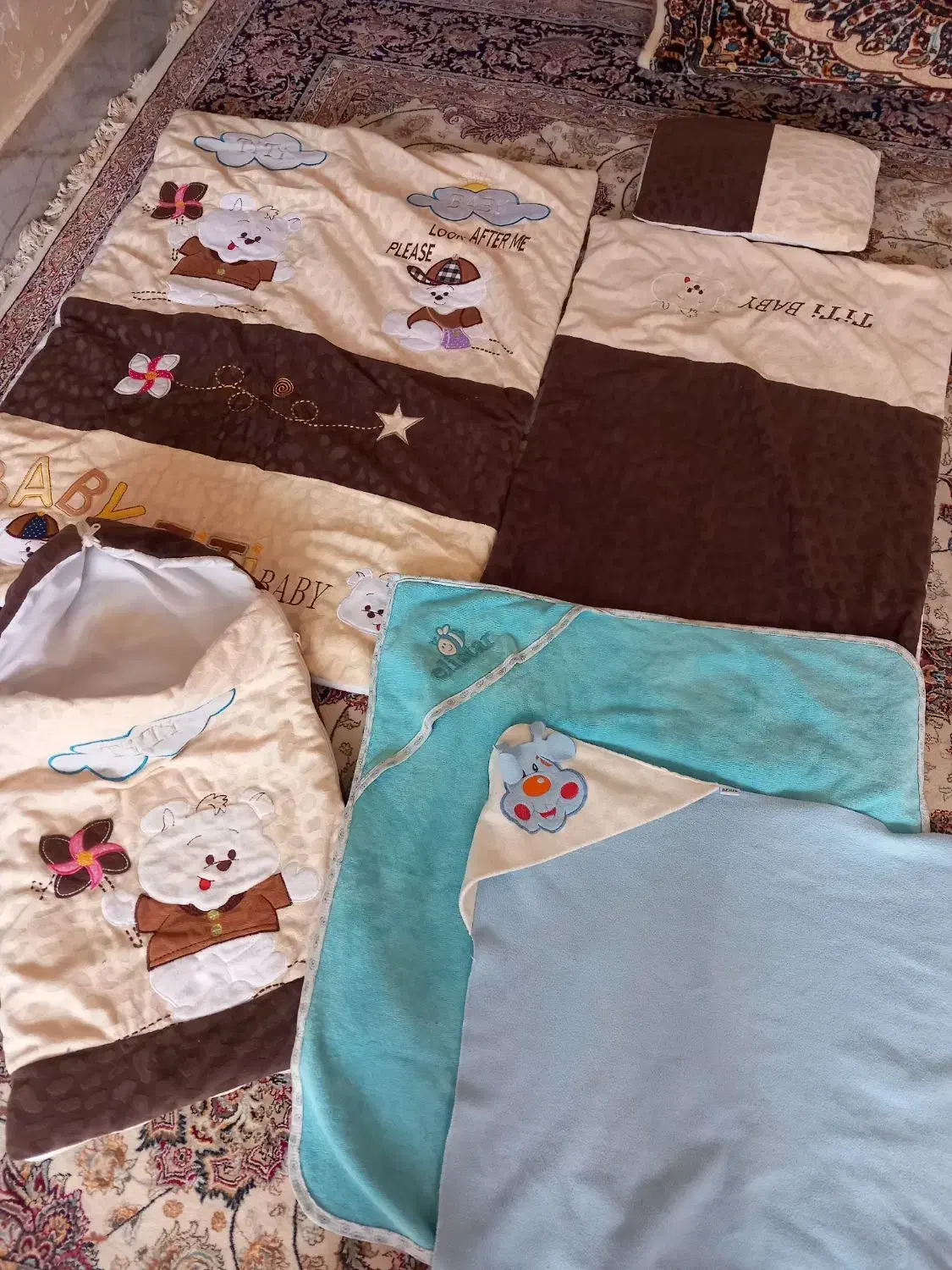 سرویس خواب نوزادی پتو وحوله تمیز ومرتب|اسباب و اثاث بچه|فردوس (خراسان), |دیوار