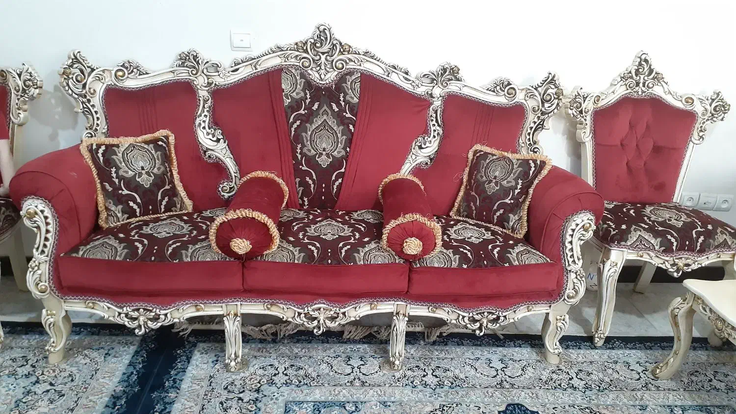 مبل سلطنتی ۹نفره چوب راش|مبلمان خانگی و میز عسلی|تهران, جیحون|دیوار
