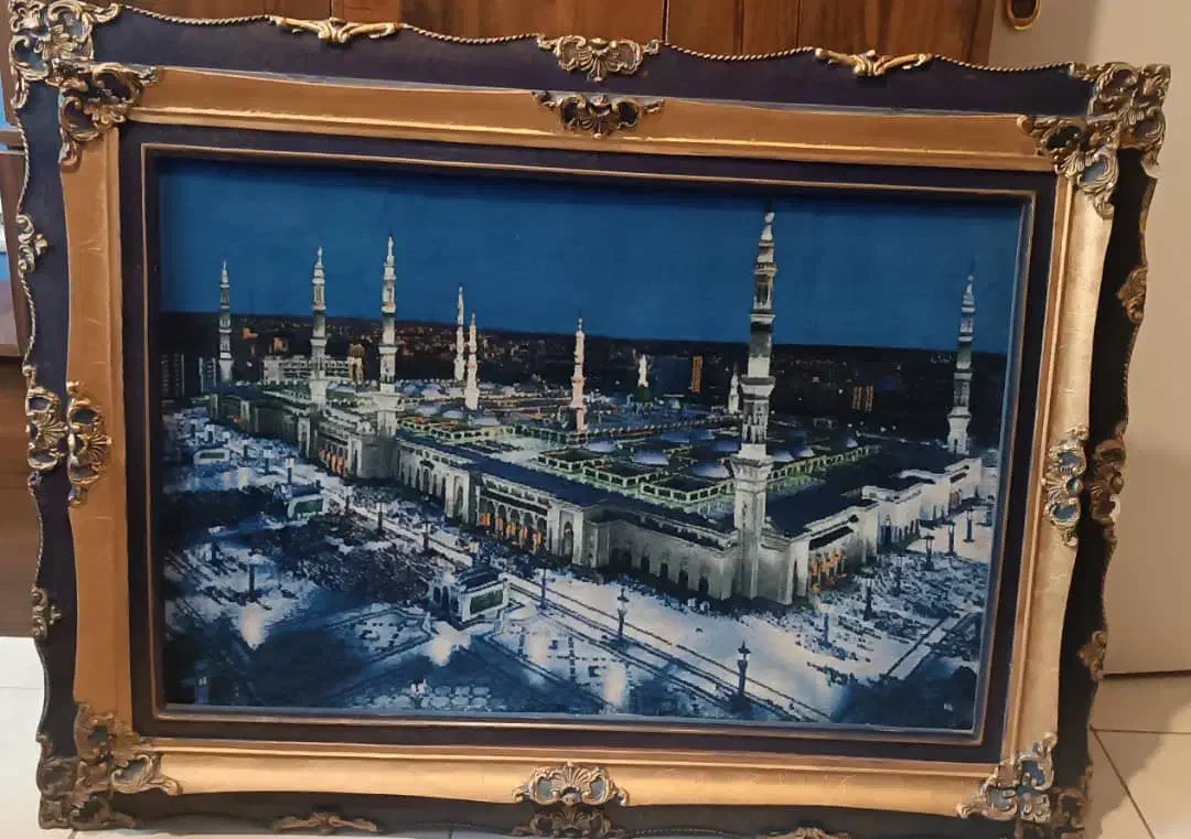 تابلو فرش مدینه 61*89 چله نخ|تابلو فرش|کرج, فاز ۳ مهرشهر|دیوار