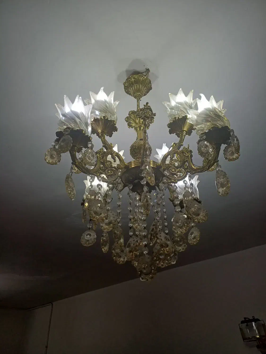 لوستربرنجی طلایی تمام نقاط اراک|لوستر و چراغ آویز|اراک, |دیوار