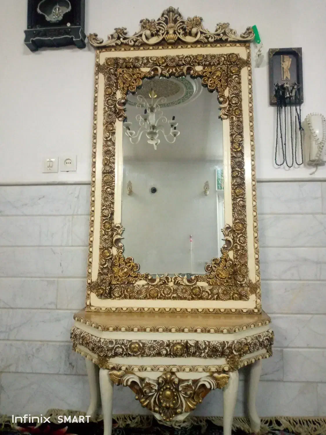 کنسول آینه تمز سالم|بوفه، ویترین، کنسول|قم, انسجام|دیوار