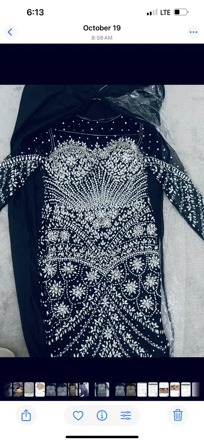 پیراهن مجلسی ( پنل فول سنگ اماراتی ) سایز ۴۰-۴۲|لباس|تهران, ابوذر|دیوار