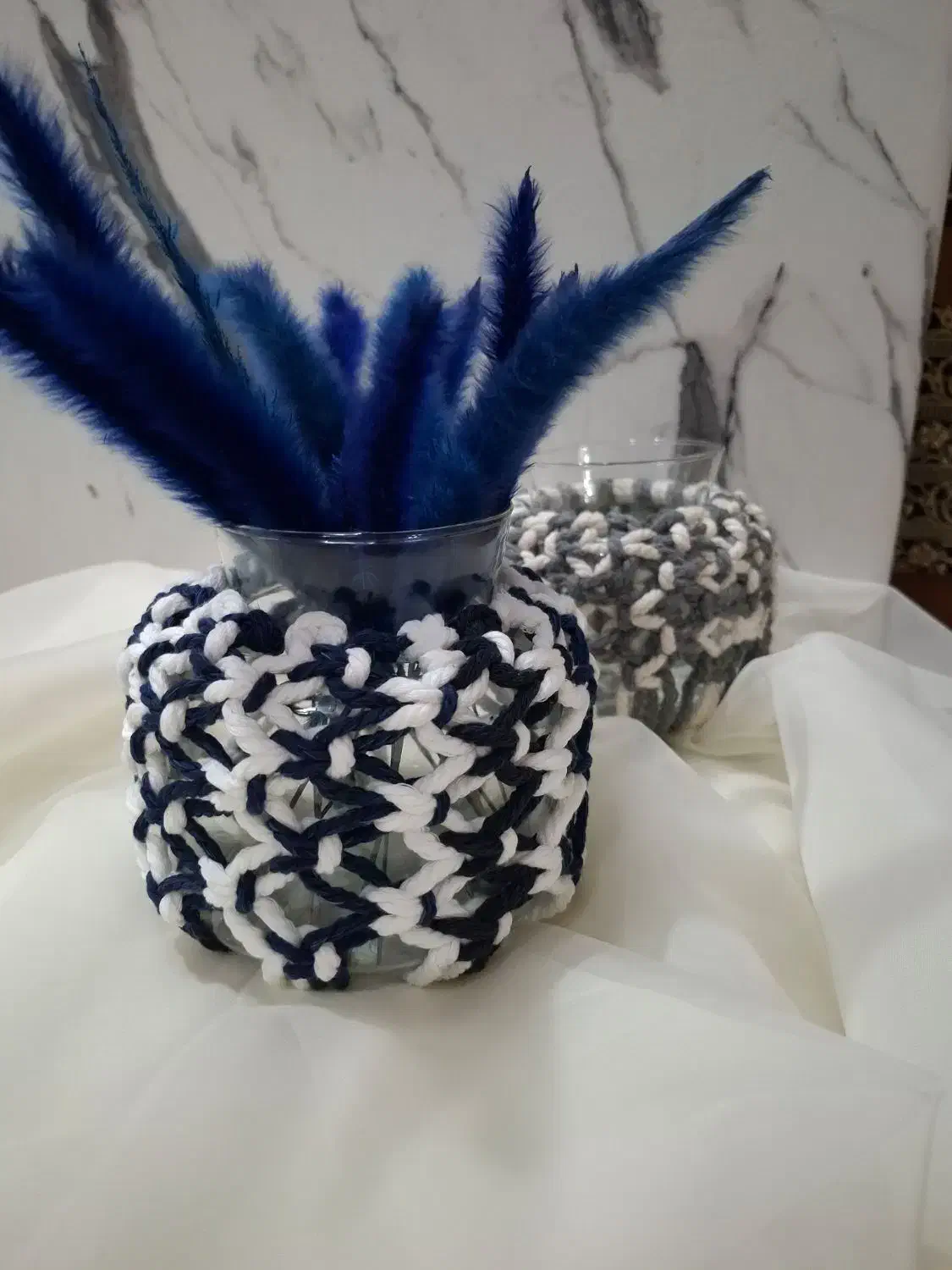 گلدان مکرومه|صنایع دستی و سایر لوازم تزئینی|شاهین‌شهر, فردوسی|دیوار