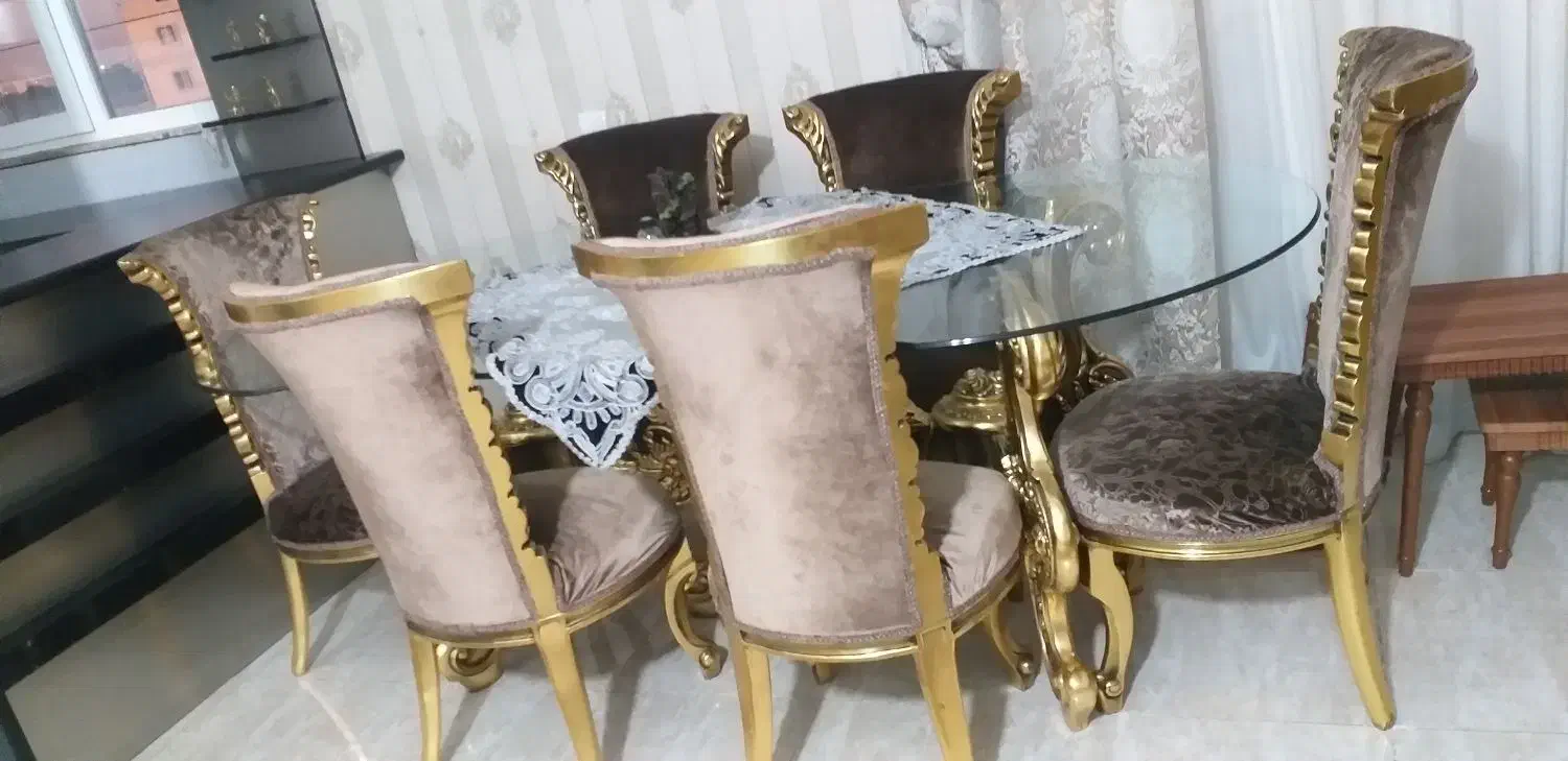 مبل و میز غذاخوری کلاسیک|مبلمان خانگی و میز عسلی|ماهدشت, |دیوار