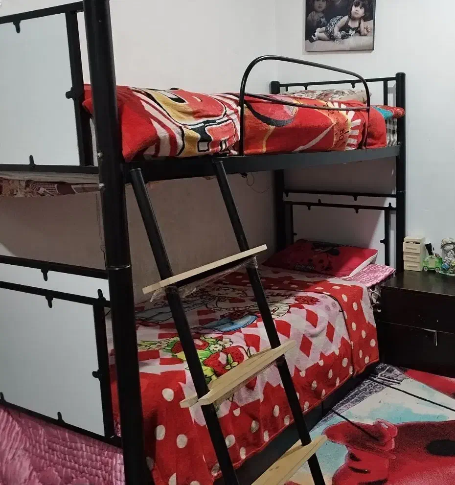 تخت دو طبقه فلزی|تخت و سرویس خواب|اهواز, گلستان|دیوار