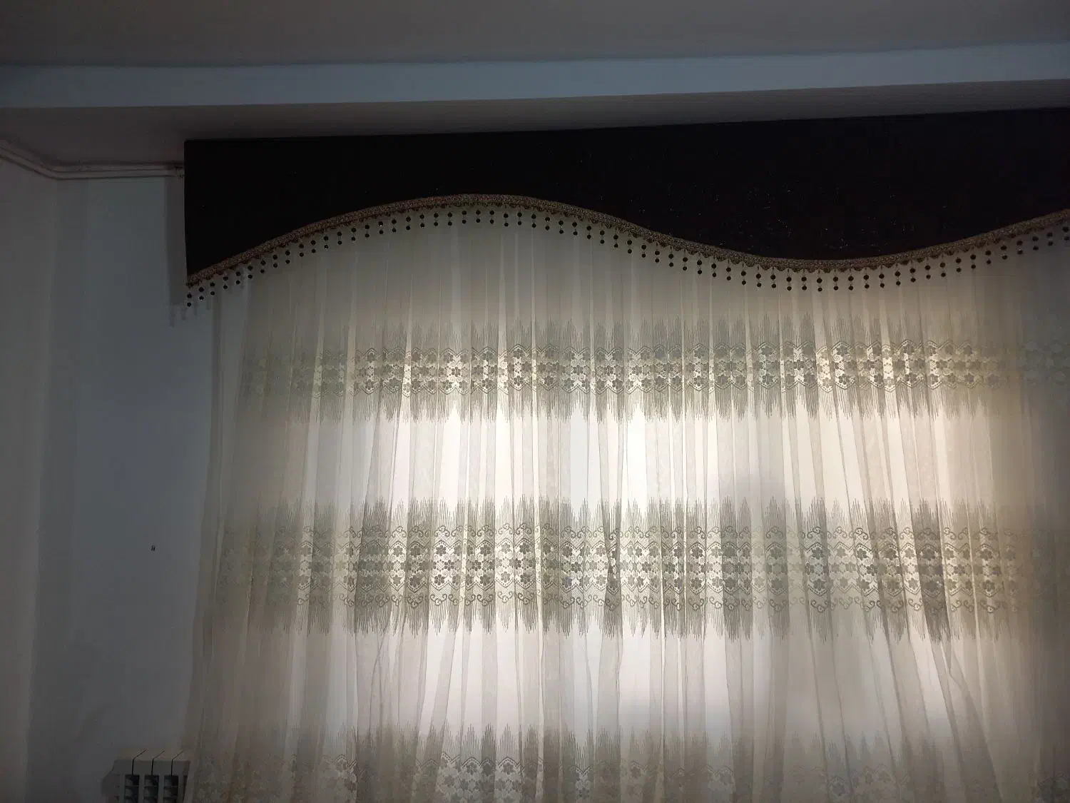 پرده ،با تاج پرده آستر زیر|پرده، رانر، رومیزی|سیرجان, |دیوار