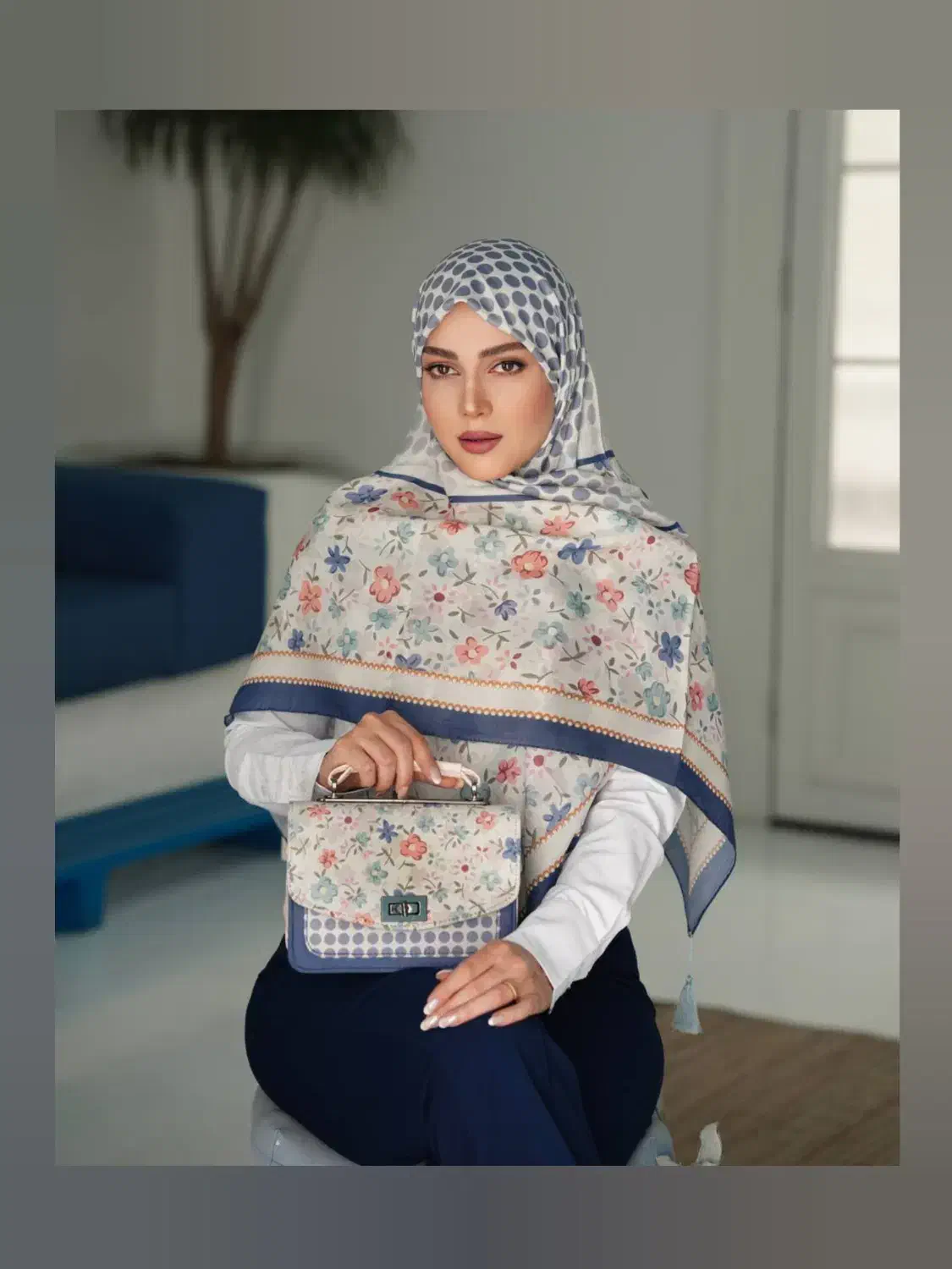 ست کیف و روسری نخ اعلا، در رنگها و طرح های متنوع|کیف، کفش، کمربند|ری, فیروزآبادی|دیوار