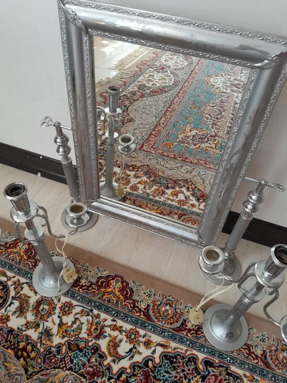 آیننه وشمعدان|صنایع دستی و سایر لوازم تزئینی|بروجن, |دیوار