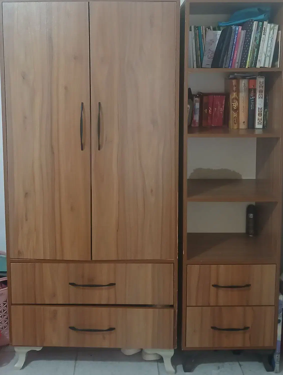 کمد وویترین کتابخانه|کتابخانه، شلف، قفسههای دیواری|چهاردانگه (تهران), |دیوار