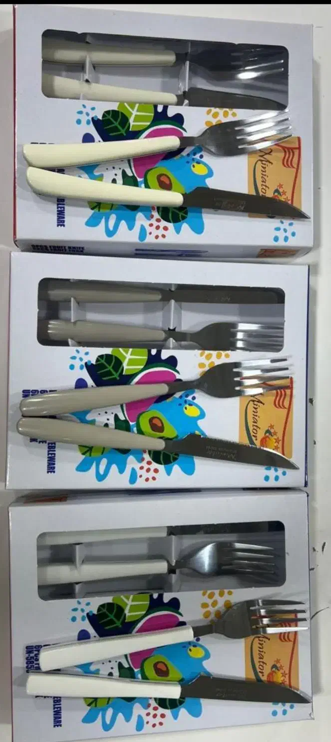 کارد و چنگال چاقو کاردوچنگال دسته یه تیکه مینیاتور|ظروف سرو و پذیرایی|قم, نیروگاه|دیوار