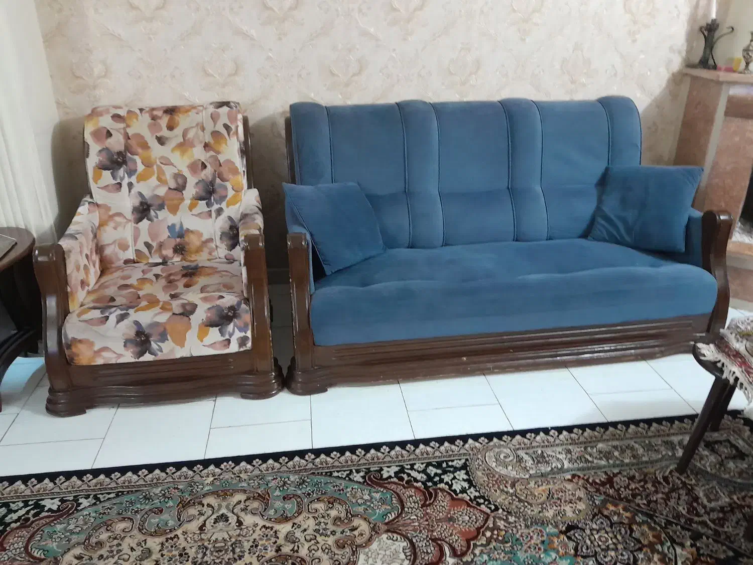مبل ۷ نفره|مبلمان خانگی و میز عسلی|رشت, معلم|دیوار