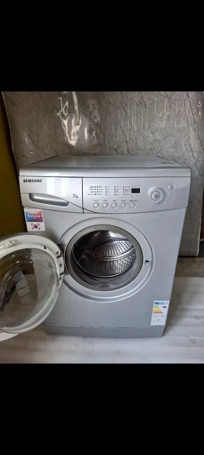 ماشین لباسشویی سامسونگ ۷کیلویی نقره‌ای باضمانت|ماشین لباسشویی و خشک‌کن لباس|چهاردانگه (تهران), |دیوار