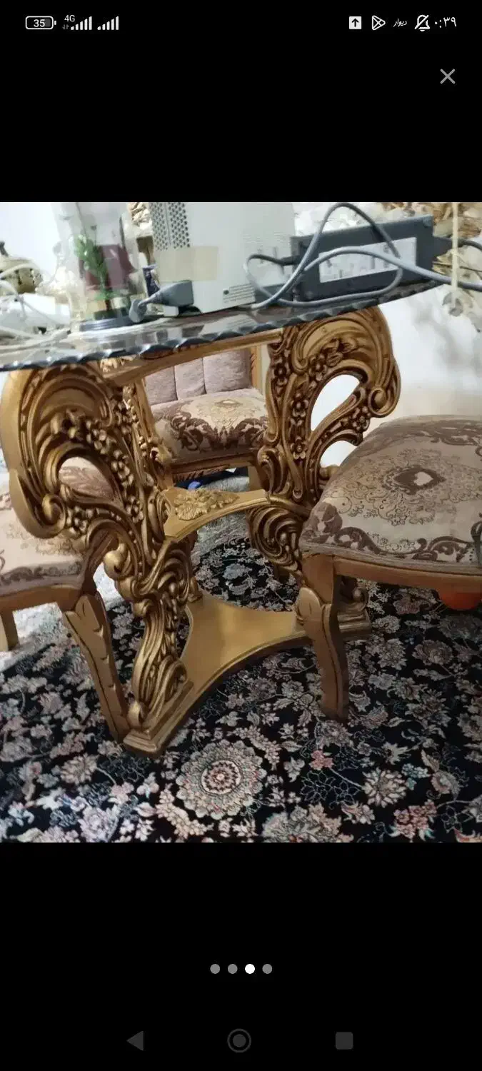 ناهار خوری  سلطنتی چوب راش نو نو|میز و صندلی غذاخوری|کرمانشاه, |دیوار