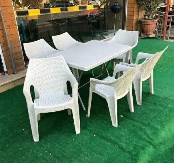 میز وصندلی حصیری غذاخوری کد 998|مبلمان خانگی و میز عسلی|اهواز, ناحیه صنعتی کارون|دیوار