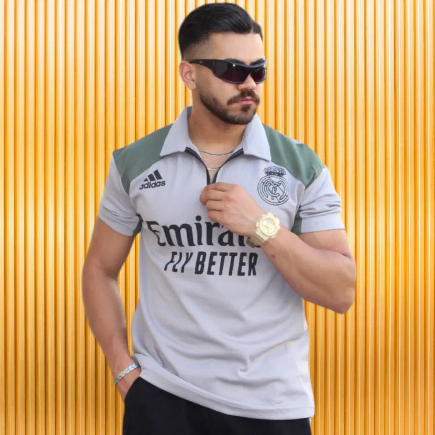 تیشرت یقه دارنیم زیپ رئال مادرید|لباس|کرج, شهرک بنفشه|دیوار