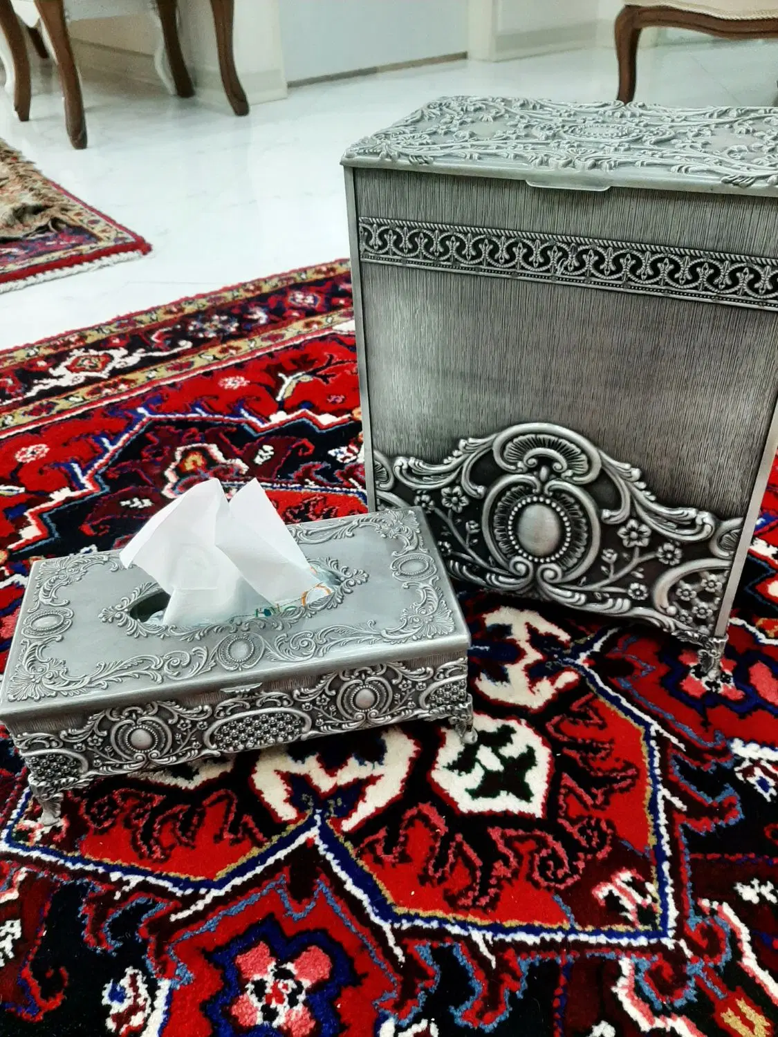 ست سطل زباله و جا دستمال پیوتر|صنایع دستی و سایر لوازم تزئینی|تهران, حبیب الله|دیوار