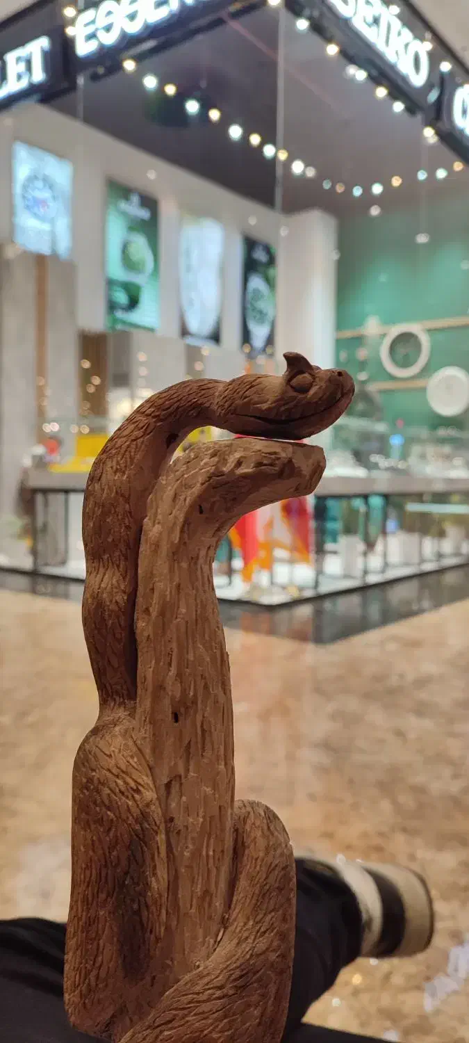 مجسمه پیکرتراشی شده ی مار افعی شاخ دار|مجسمه، تندیس، ماکت|بیرجند, |دیوار