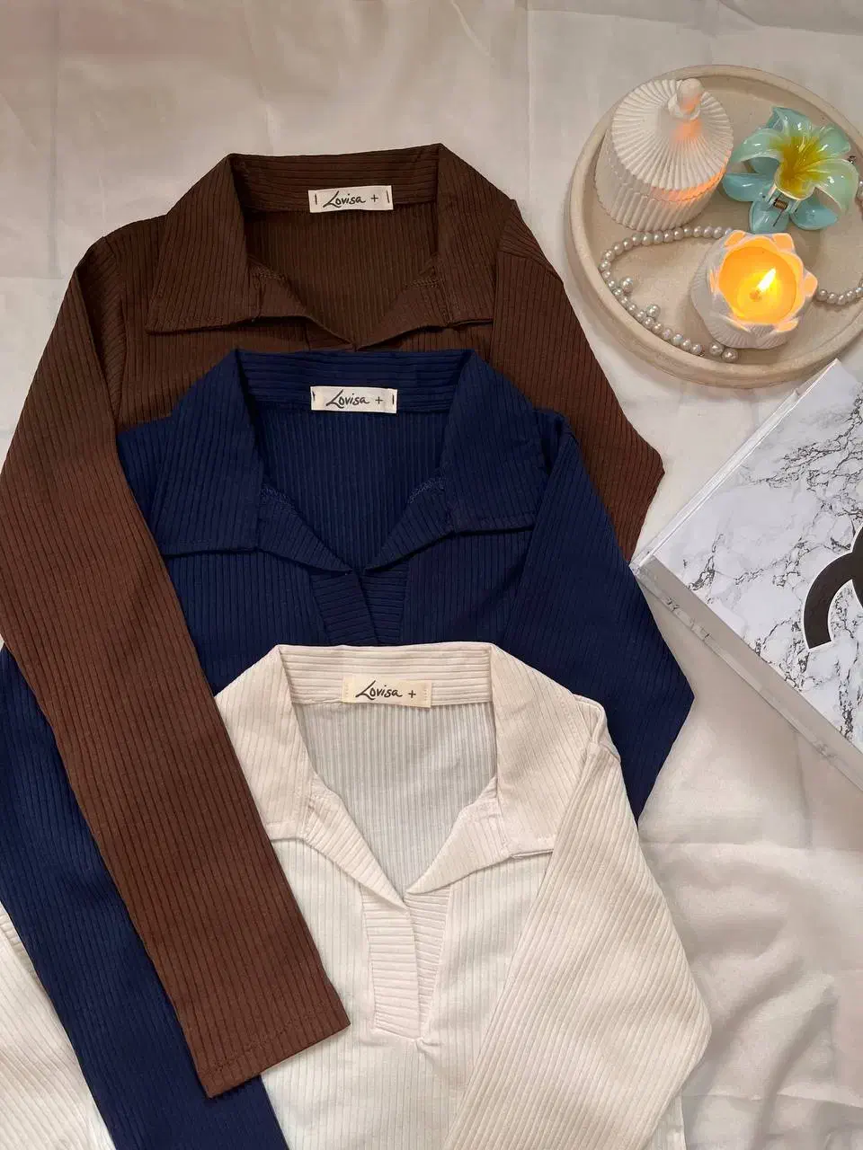 کراپ وارداتی یقه شکاری  آستین بلند|لباس|رشت, شالکو|دیوار