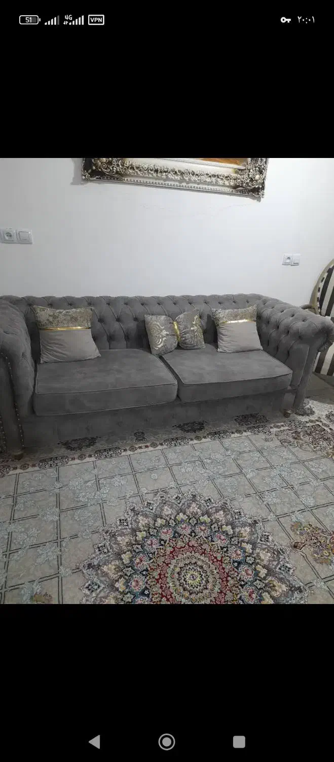 سلام مبل ۸نفرع چستر کلاسیک واسه جهازیمه|مبلمان خانگی و میز عسلی|ماهدشت, |دیوار