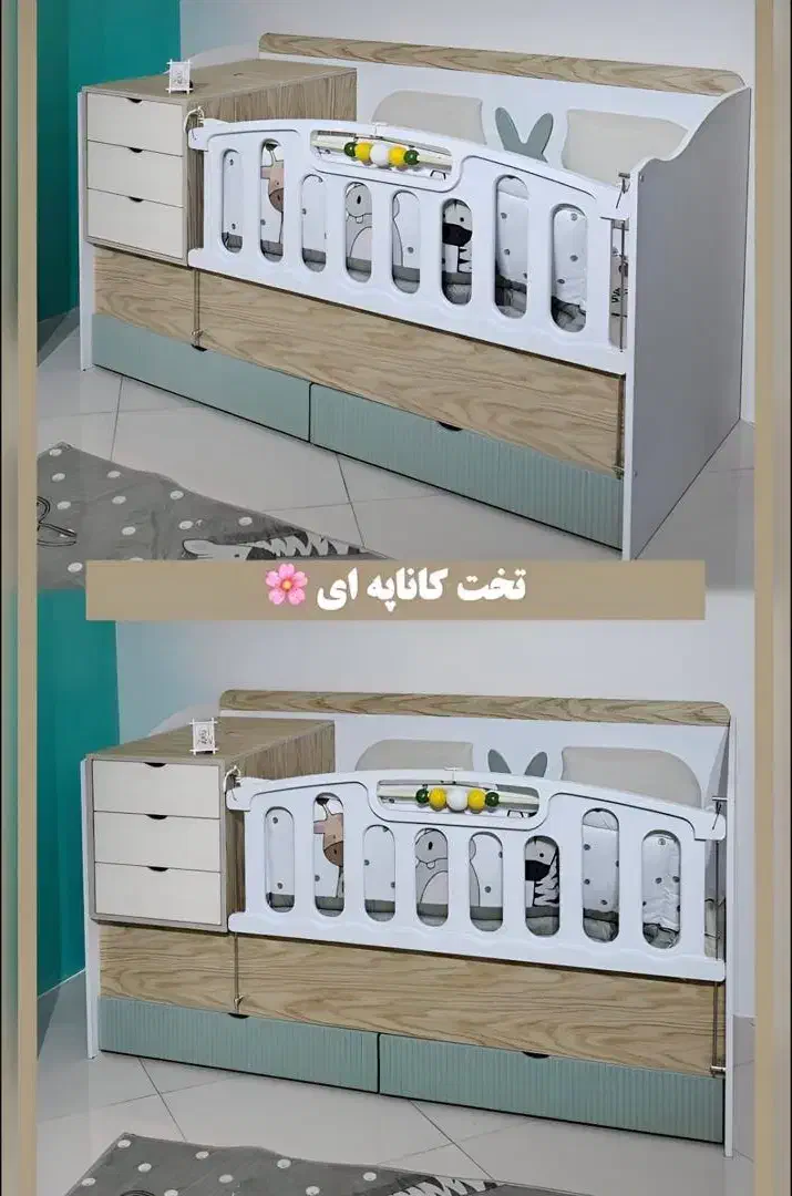 تخت کودک منته سوری|تخت و سرویس خواب|شیراز, سلطان آباد|دیوار