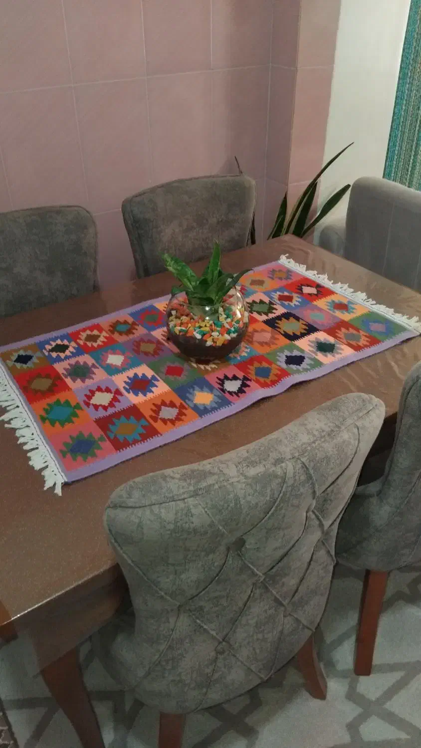 میز ناهارخوری خوری ۴ نفر ، طوسی|میز و صندلی غذاخوری|نسیم‌شهر, |دیوار