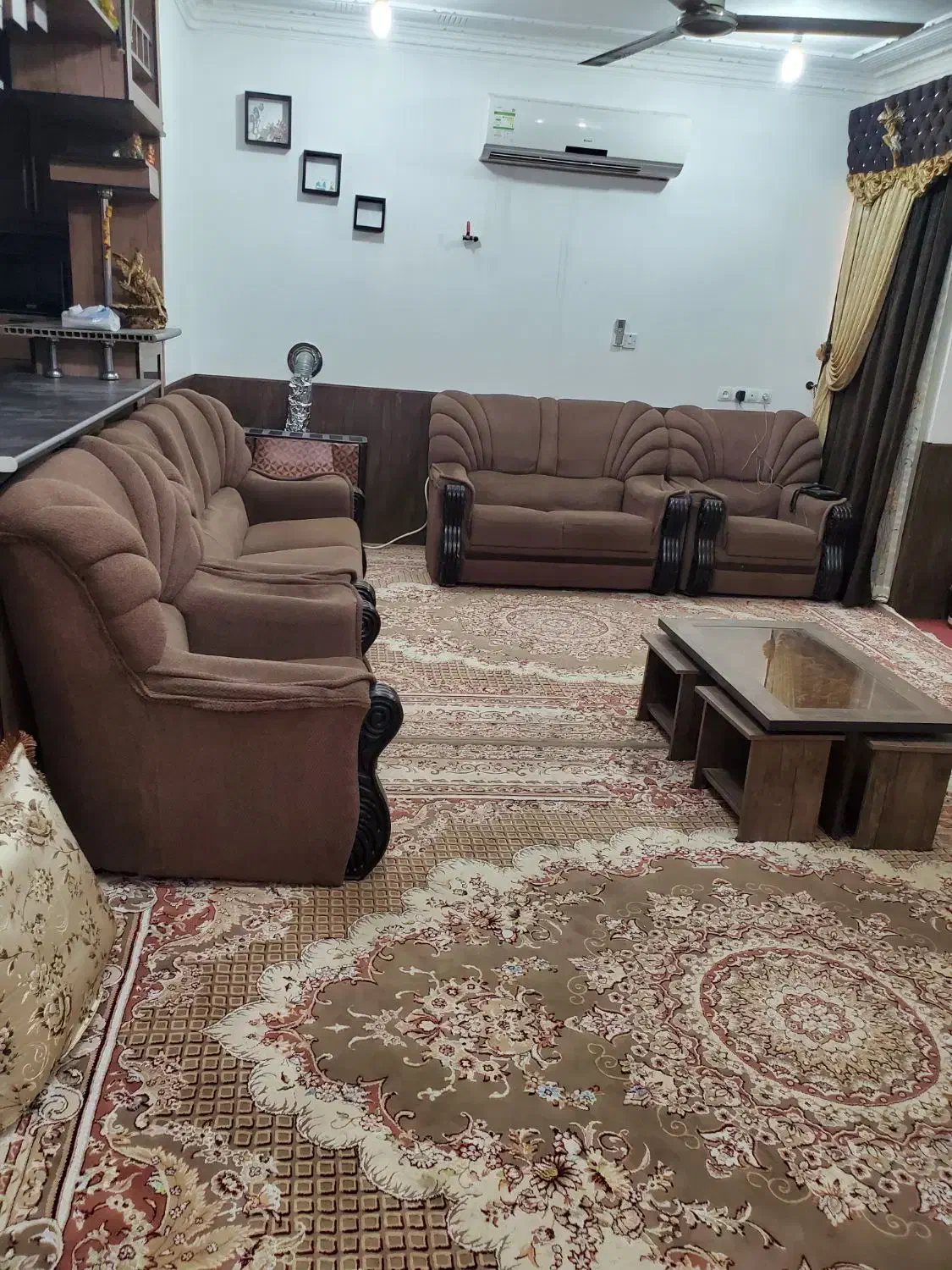 فروش سرویس مبل ۷ نفره|مبلمان خانگی و میز عسلی|لامرد, |دیوار