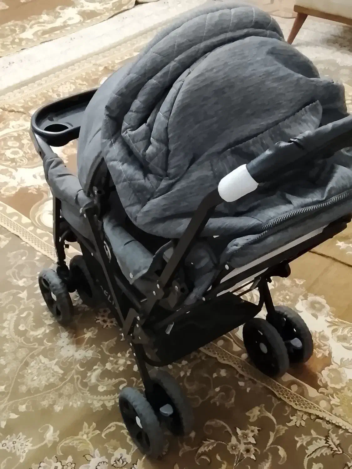 کالسکه دوقلو و میز غذا|کالسکه و لوازم جانبی|کرمانشاه, |دیوار