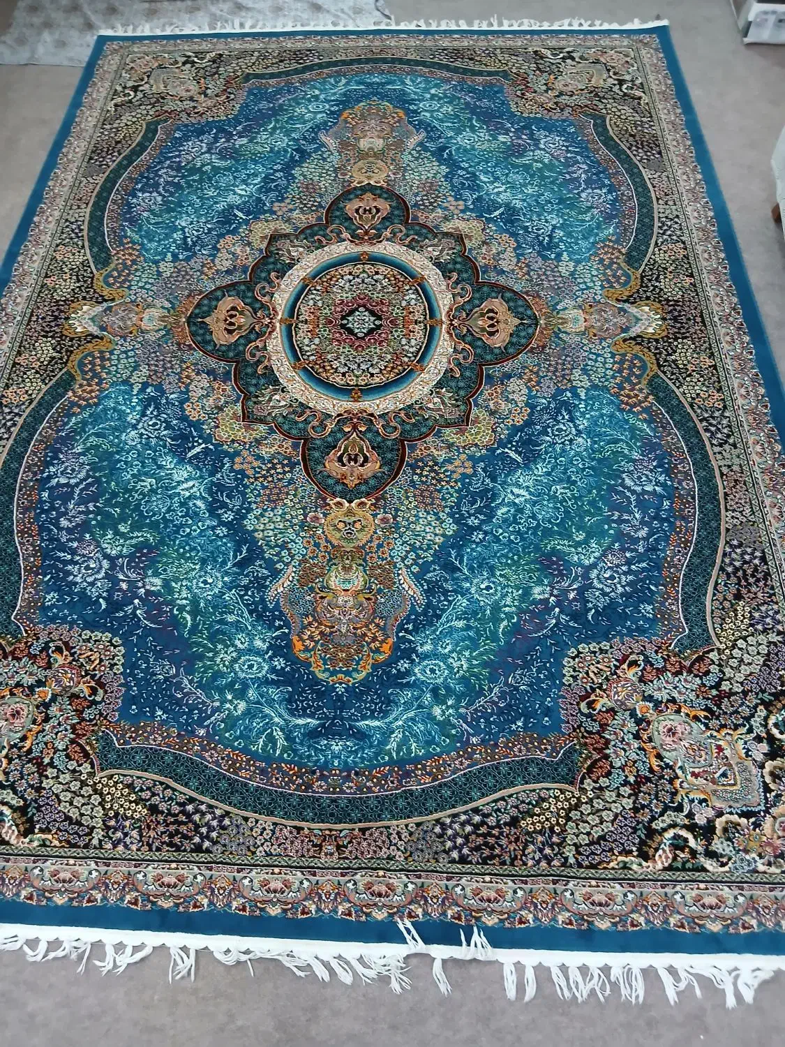 فرش ۹ متری.تمیز و سالم.آبی درباری|فرش|پردیس, فاز ۳|دیوار
