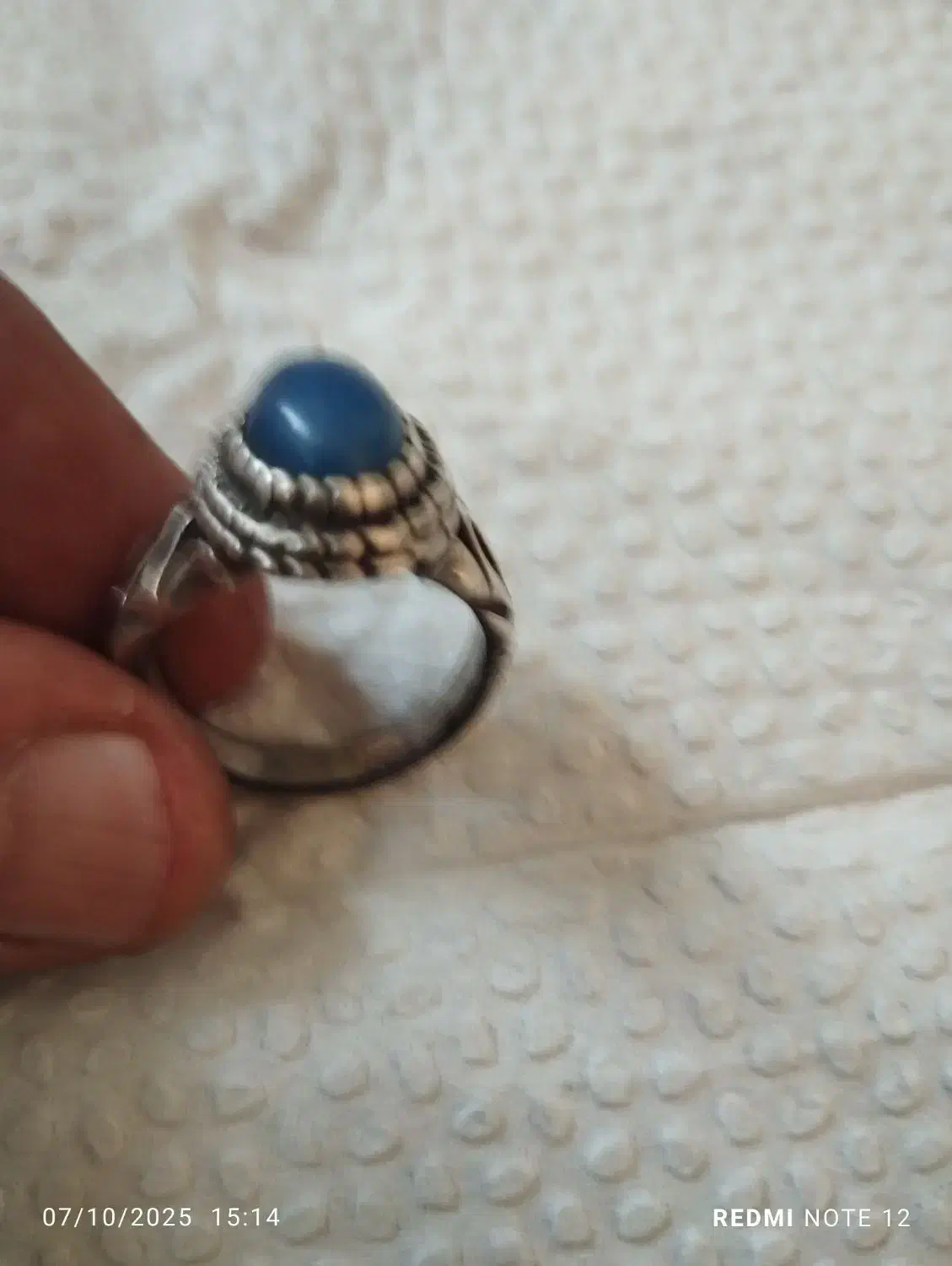 انگشتر نقره نگین آبی|جواهرات|فردیس, شهرک وحدت|دیوار