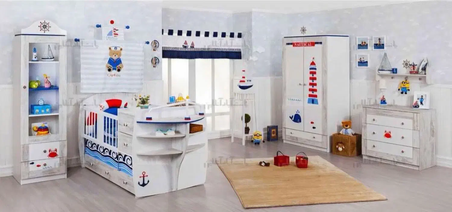 سرویس خواب کامل نوزادی طرح کاپیتان برند آپادانا|تخت و صندلی بچه|ارومیه, |دیوار