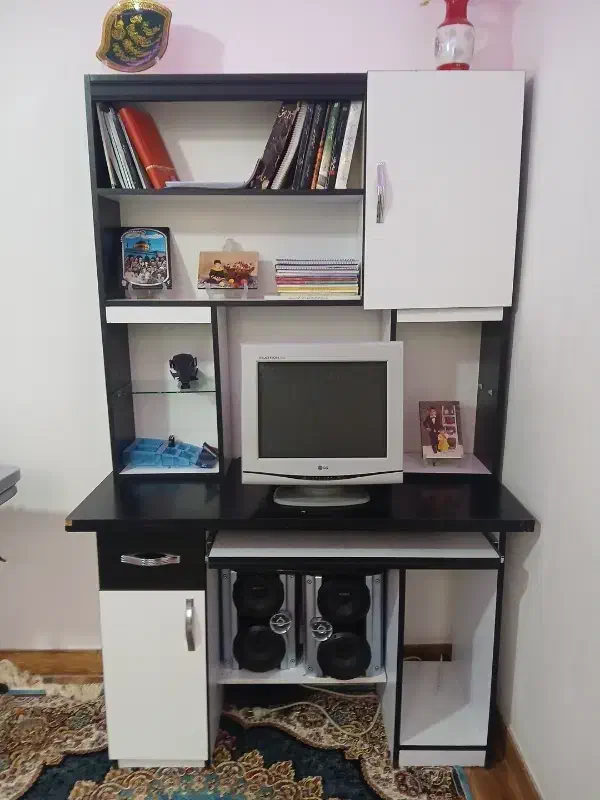 میز کامپیوتر و کتابخانه|میز تحریر و کامپیوتر|هرسین, |دیوار