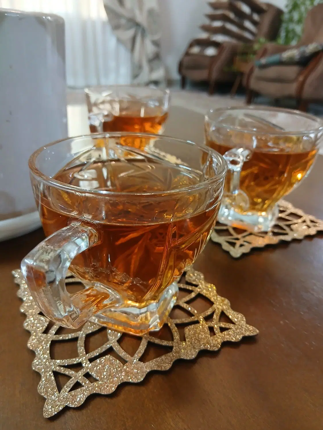 زیر لیوانی واستکانی با جنس لمه پشت کار نمد دو میل|صنایع دستی و سایر لوازم تزئینی|تهران, سجاد|دیوار