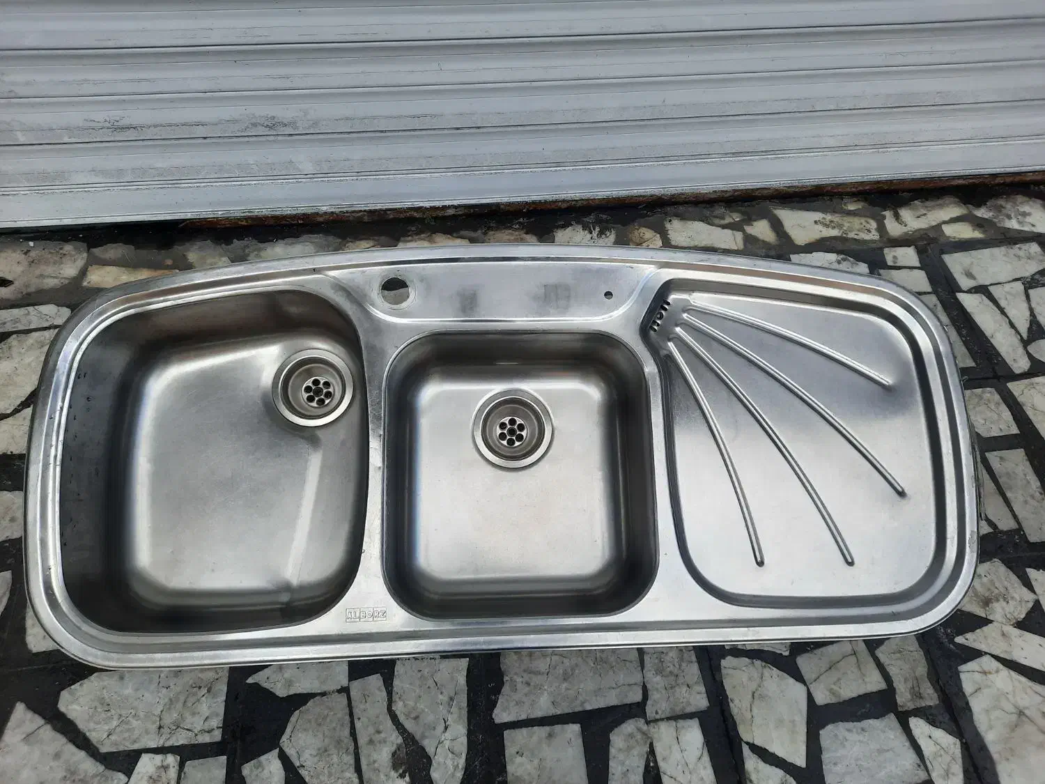 سینگ ظرفشویی دو لگنه استیل البرز|مصالح و تجهیزات ساختمان|رشت, چمارسرا|دیوار