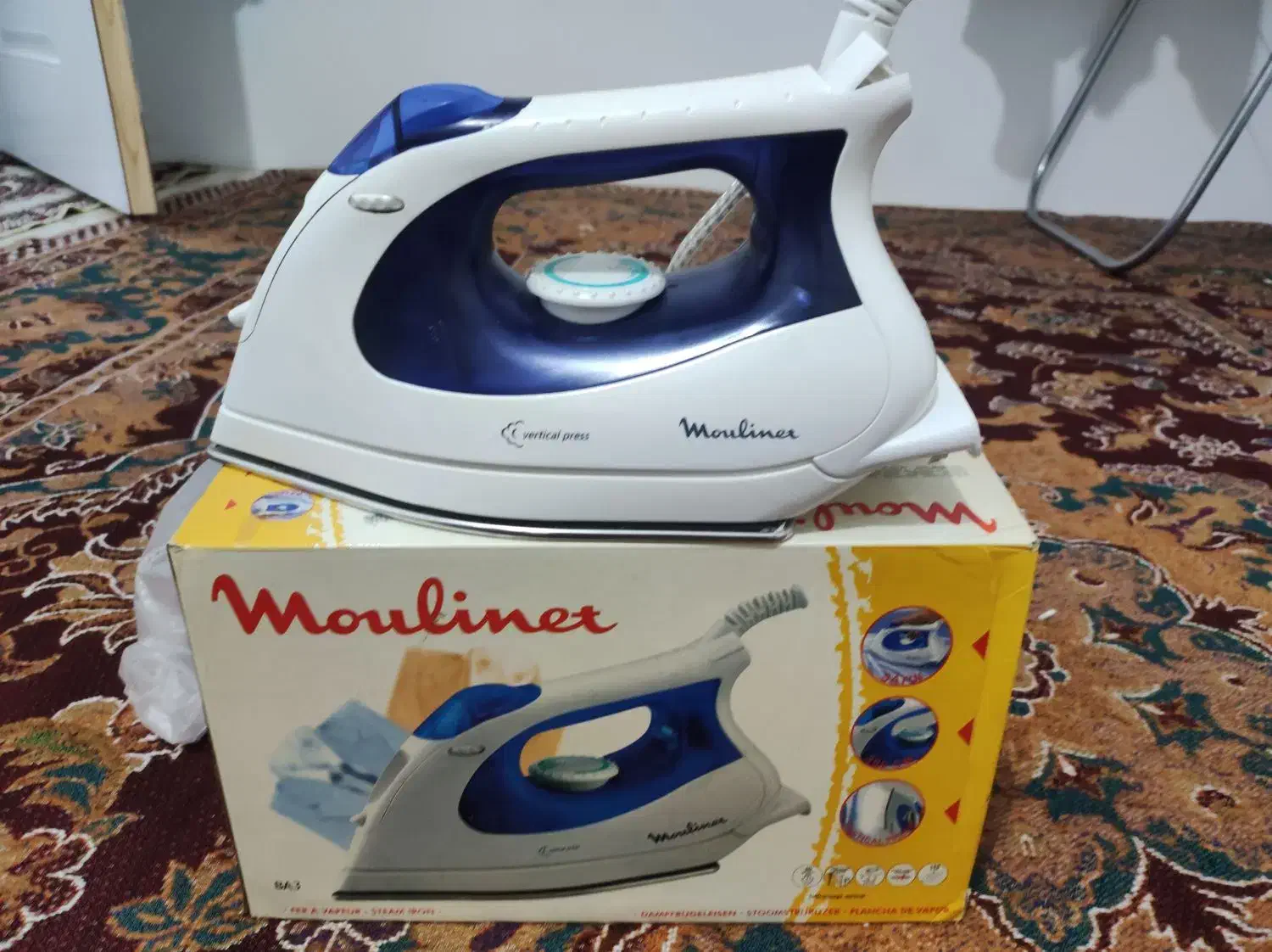 اتو بخار مولینت نو و آک همراه با کارتن|اتو و لوازم اتو|مشهد, گاز|دیوار