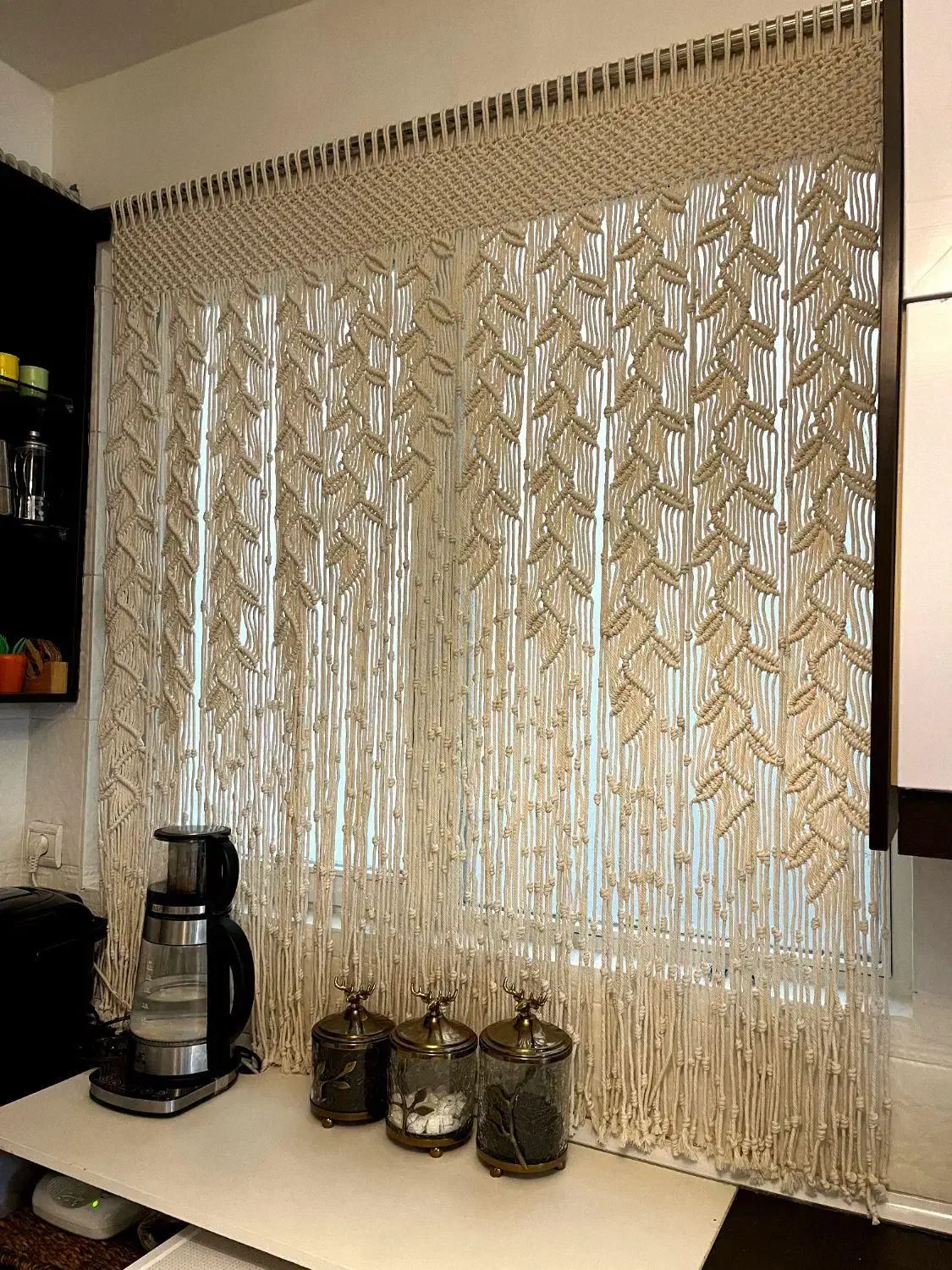 پرده های مکرومه|پرده، رانر، رومیزی|شهرکرد, |دیوار