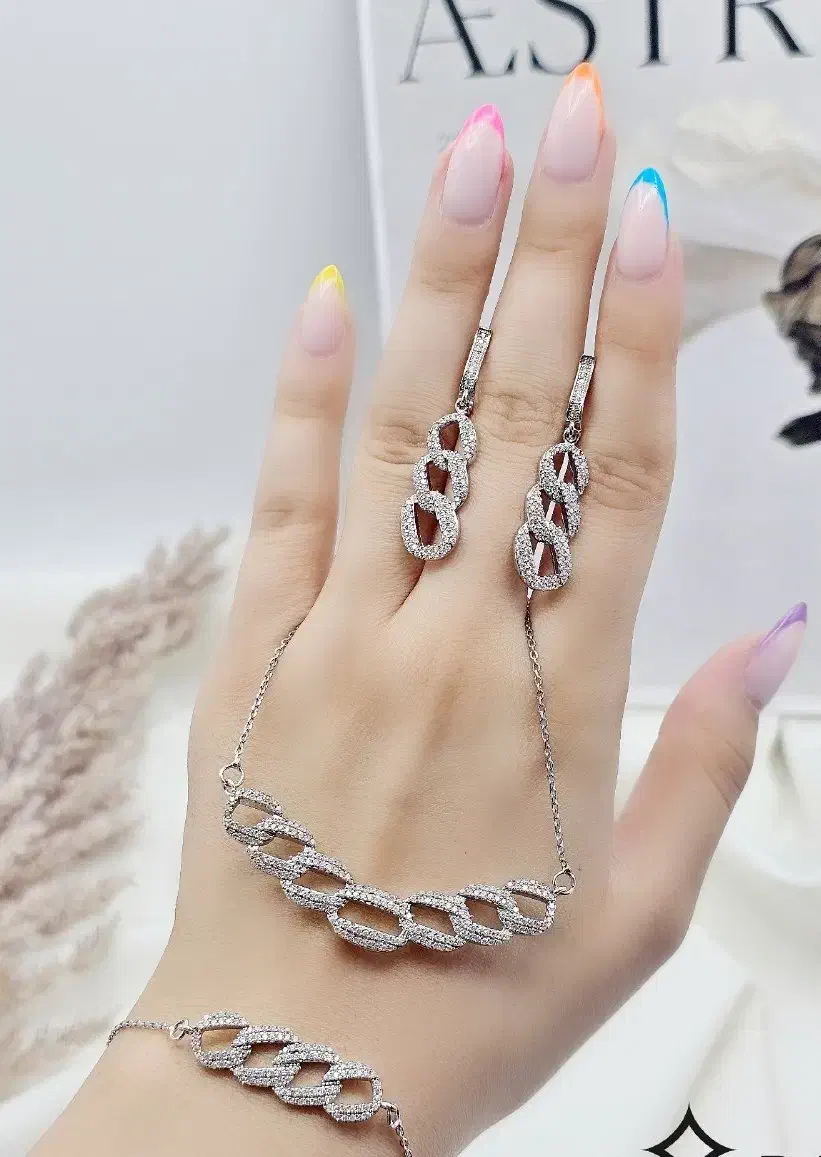 سرویس عروس آبکاری طلا سفید جنس نقره|بدلیجات|شهرضا, |دیوار