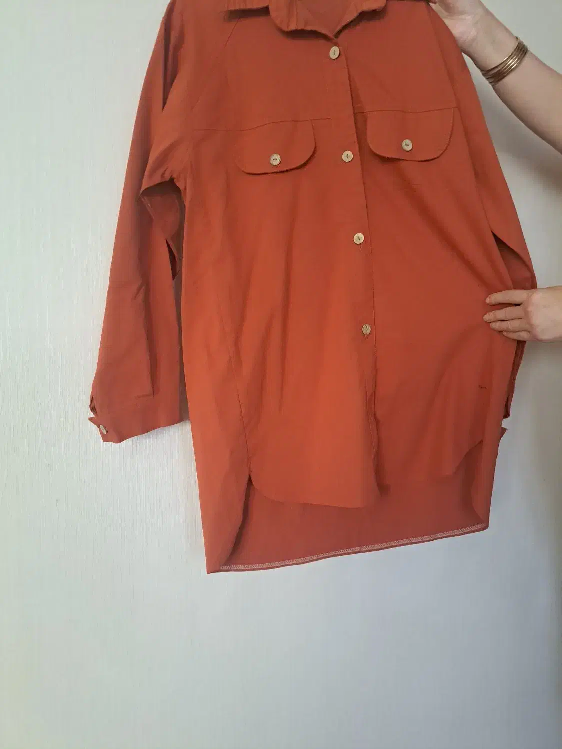 مانتو رنگ نارنجی کاملا نوسایز۴۶تا۴۸|لباس|اردبیل, |دیوار