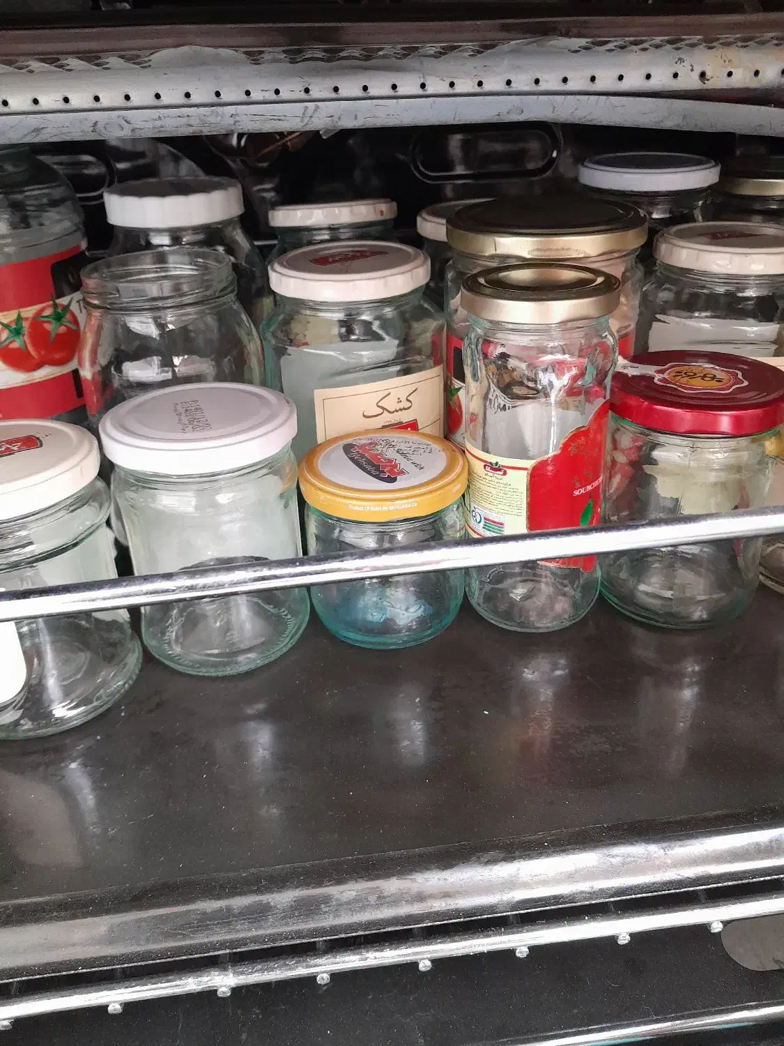 شیشه سس و کشک سایز بزرگ|ظروف نگهدارنده، پلاستیکی، یکبارمصرف|دامغان, |دیوار