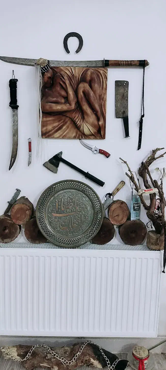 تابلو100ساله قدیمی مسی نیم متر|کلکسیون اشیاء عتیقه|زابل, |دیوار