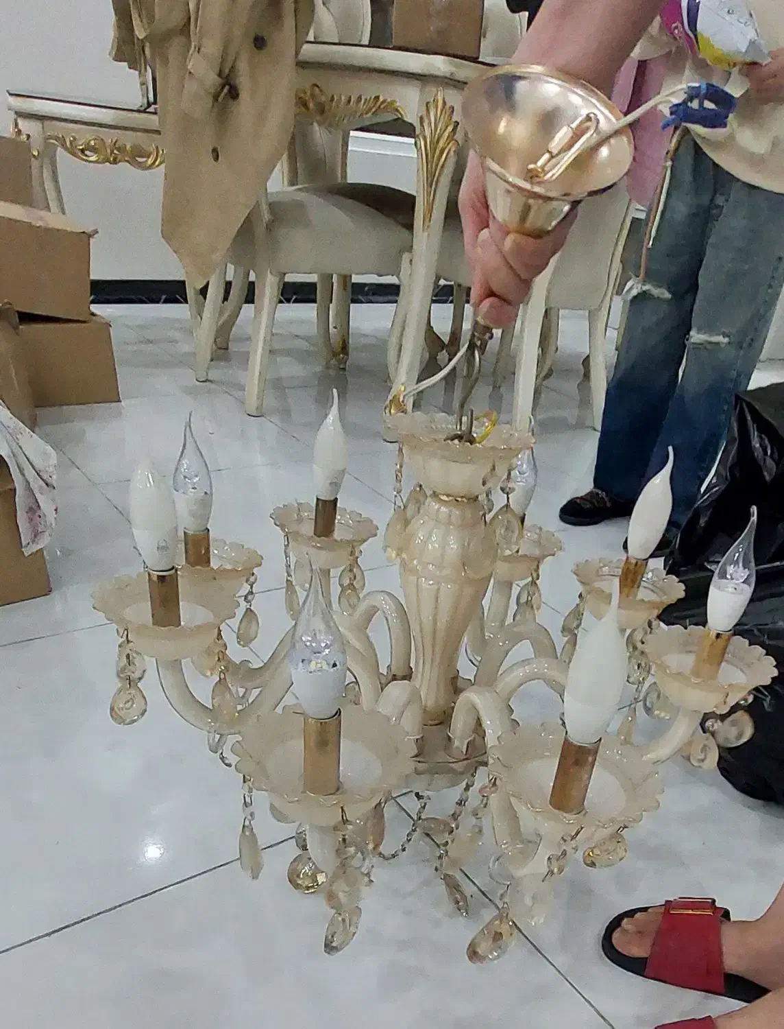 لوستر کریستال|لوستر و چراغ آویز|تهران, تهرانسر مرکزی|دیوار