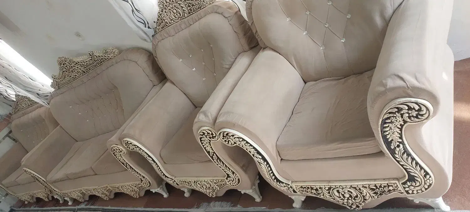 مبل ۷نفره|مبلمان خانگی و میز عسلی|موچش, |دیوار