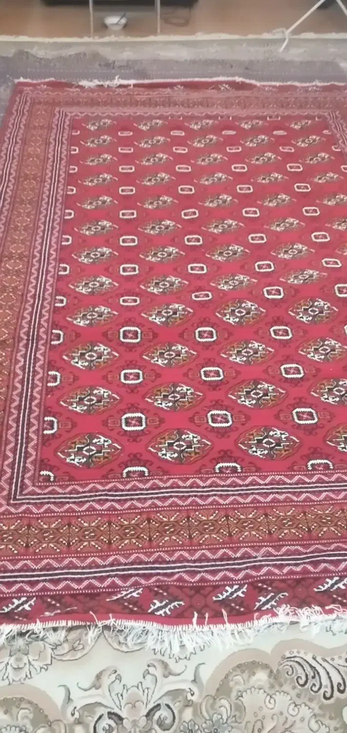 گلیم فرش طرح ترکمنی|گلیم، جاجیم، گبه|فاضل آباد, |دیوار